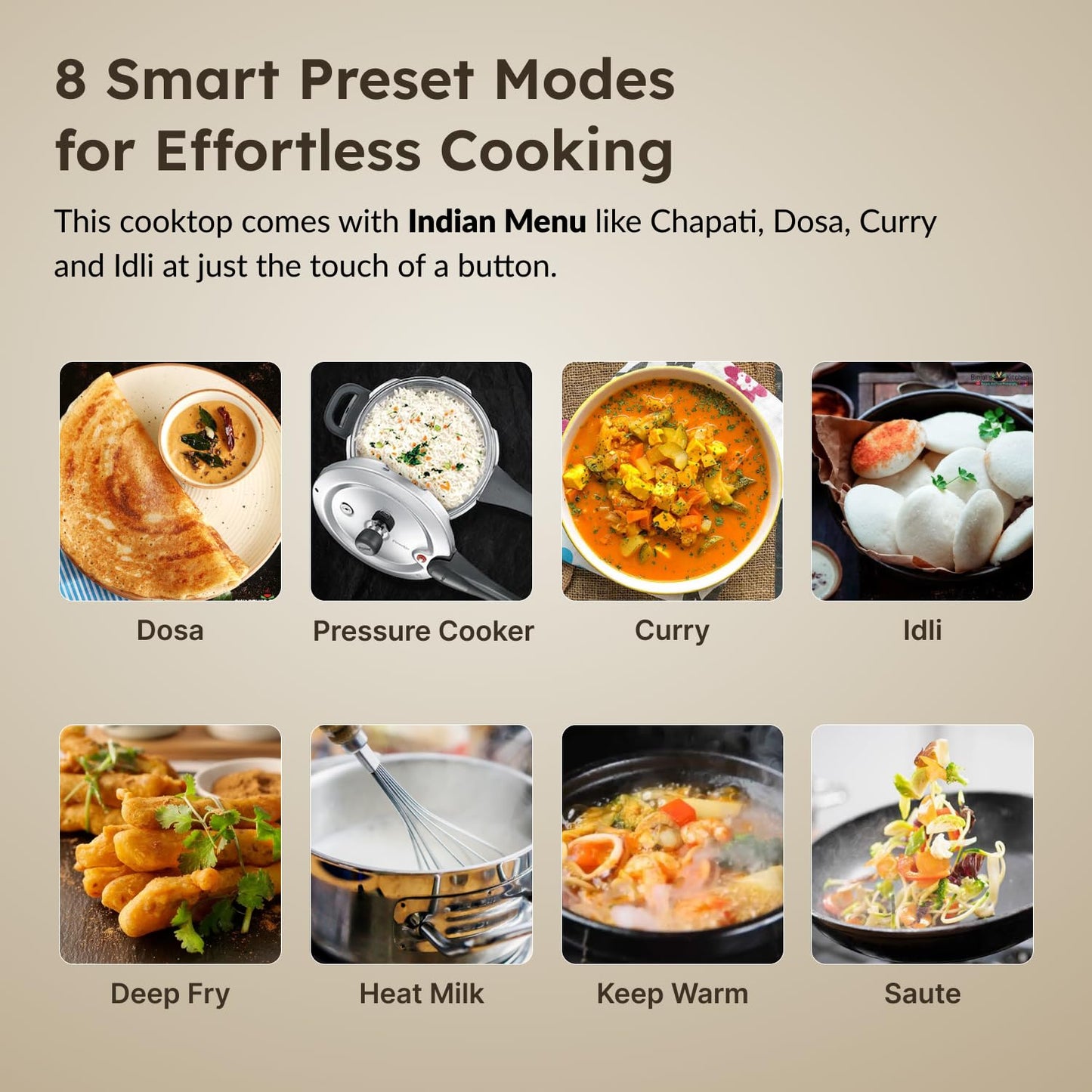 Prestige Pic 20 Neo Induction Cooktop 1600W|Indian Menu Options| Automatic Voltage Regulator| Timer With User Pre-Set, Manual, Black